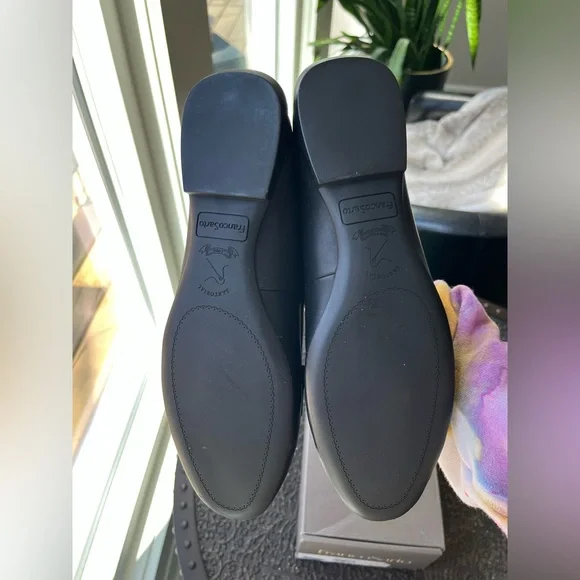 FRANCO SARTO FARIS LEATHER LOAFERS IN BLACK 7.5 - Picture 9 of 9